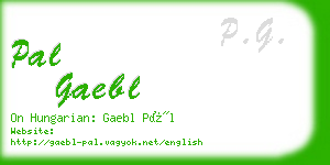 pal gaebl business card